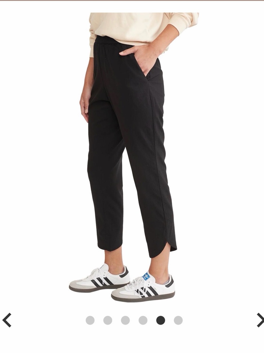 Marine Layer Tencel Allison Black Elastic-Waist Jogger Pants